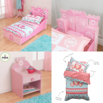 Set mobilier Princess Castle 5 piese - pat noptiera lenjerie platuma perna saltea